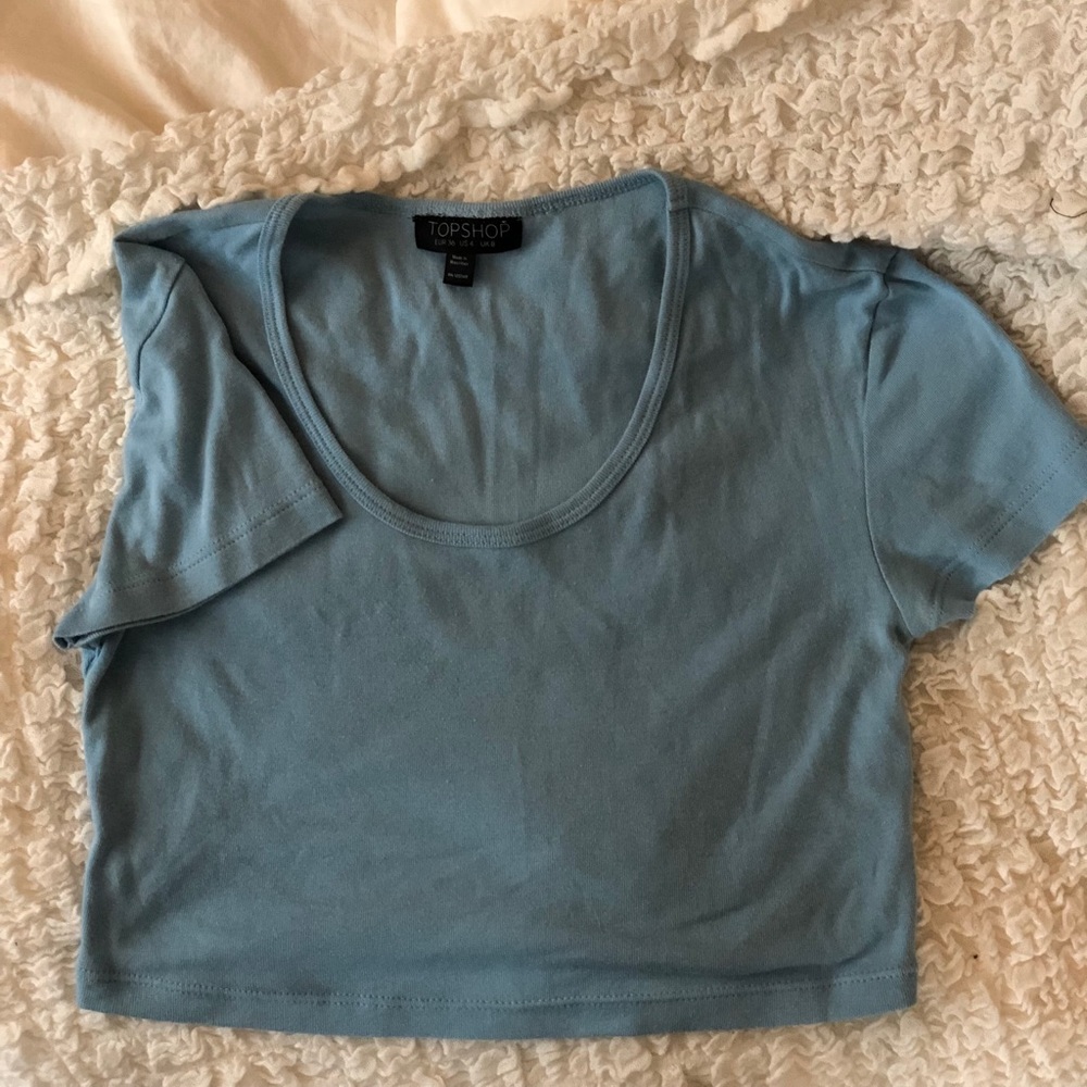 Light Blue Crop Top